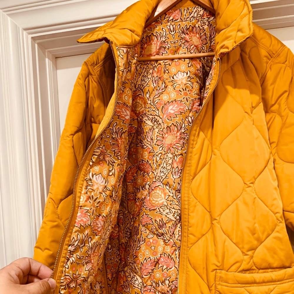 Isaac Mizrahi Reversible Quilted Barn Jacket 2x Rich Gold